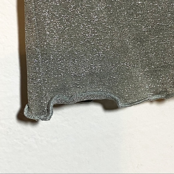 Urban Outfitters Medium Glitter Crop Top Frilly - Picture 3 of 6